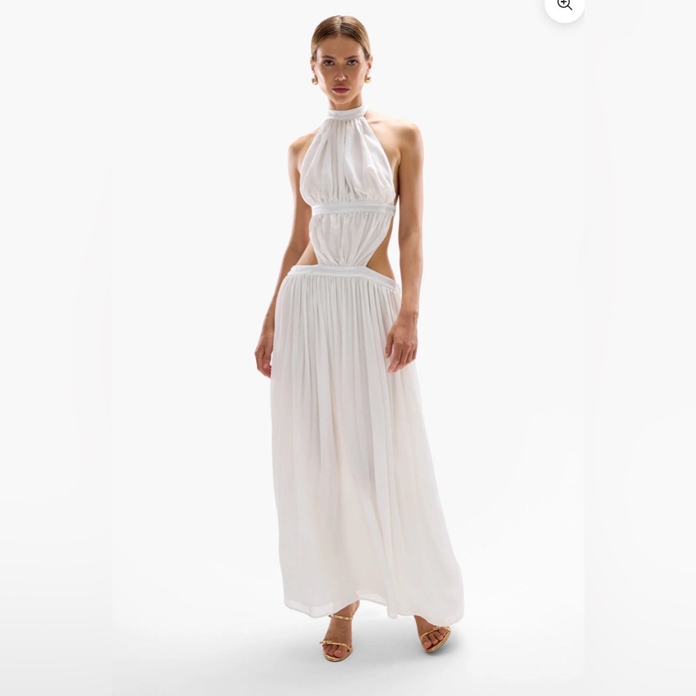 CIN CIN ROSETTE MAXI DRESS - PEARL